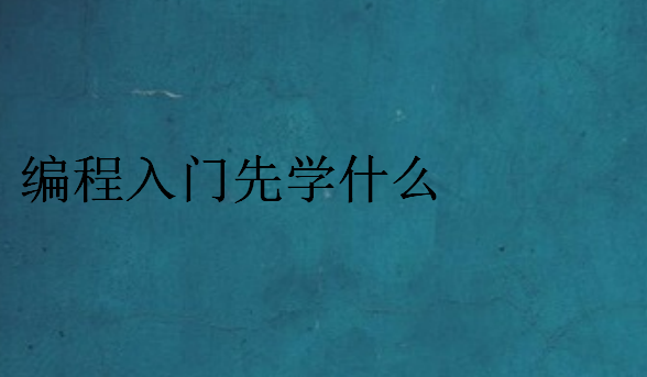 編程入門(mén)先學(xué)什么