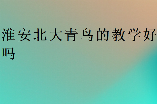 淮安北大青鳥(niǎo)的教學(xué)好嗎